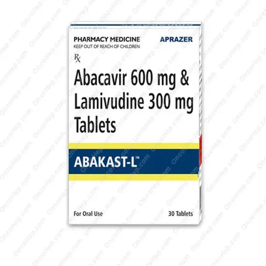 ABACAVIR 600 mg + LAMIVUDINA 300 mg (Abakast L) x 30 Comprimidos