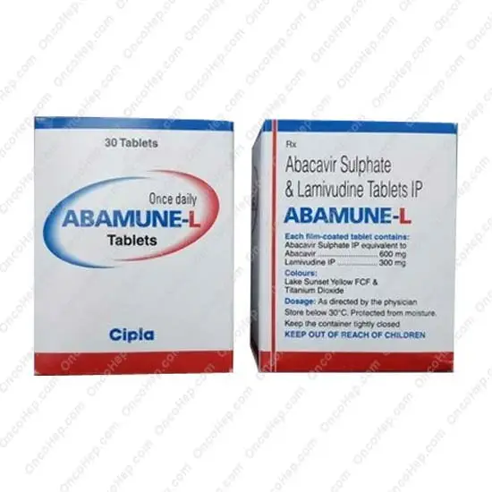 ABACAVIR 600 mg + LAMIVUDINA 300 mg (Abamune L) x 30 Comprimidos