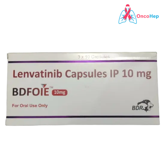 Bdfoie Lenvatinib 10mg (Lenvima Genérico) 30 Cápsulas - Medicamento cánceres de tiroides, hígado y riñón