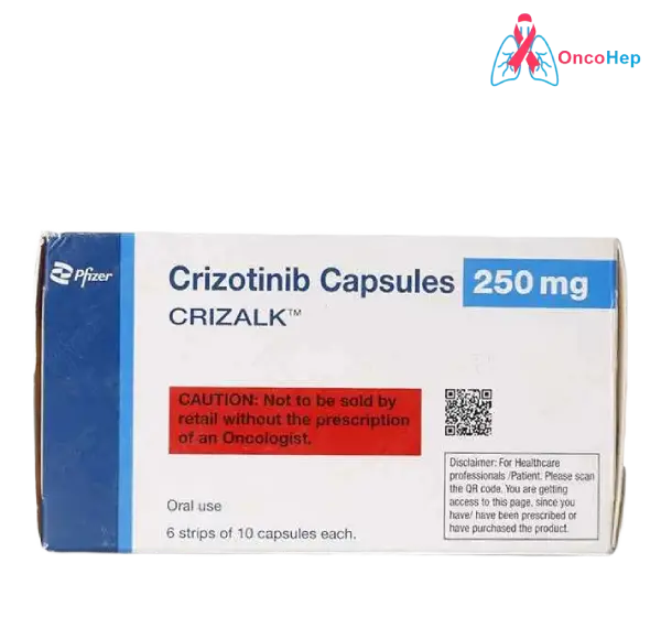 Crizalk - Crizotinib 250mg (Xalkori Genérico) 60 Cápsulas - Medicamento para el cáncer de pulmón de células no pequeñas