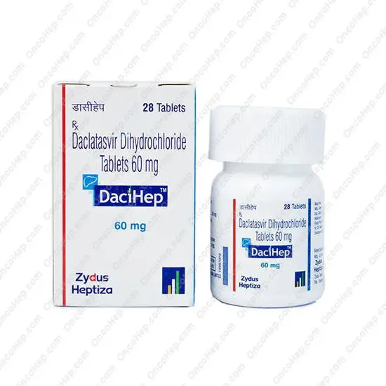 Dacihep Daclatasvir 60 mg (Daklinza Genérico) 28 Comprimidos - Medicamento Hepatitis C