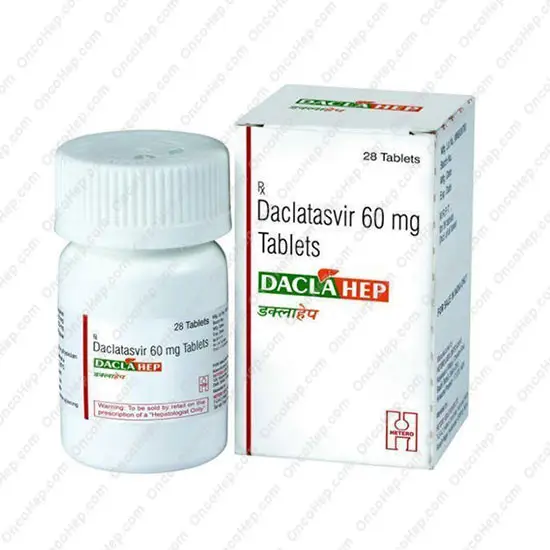 Daclahep Daclatasvir 60 mg (Daklinza Genérico) 28 Comprimidos - Medicamento Hepatitis C