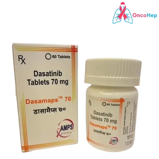 Dasamaps Dasatinib 50mg (Sprycel Genérico) 60 Comprimidos - Medicamento cáncer de sangre