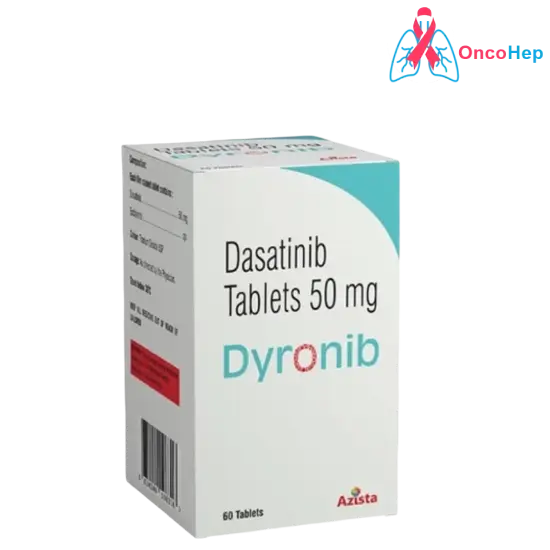 Dyronib Dasatinib 50mg (Sprycel Genérico) 60 Comprimidos - Medicamento cáncer de sangre