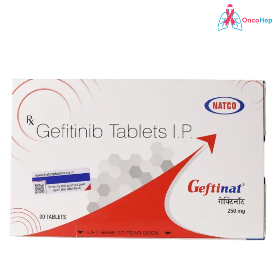 Geftinat Gefitinib 250 mg (Iressa Genérico) 30 Comprimidos - Medicamento cáncer de pulmón de células no pequeñas