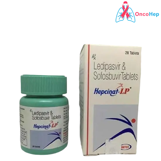Hepcinat LP Ledipasvir 90mg/ Sofosbuvir 400mg (Harvoni Genérico) 28 Comprimidos - Medicamento Hepatitis C
