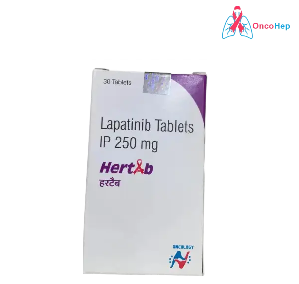 Hertab - Lapatinib 250mg (Tykerb Genérico) 30 Comprimidos - Medicamento para el cáncer de mama HER2 positivo
