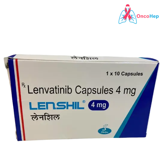 Lenshil Lenvatinib 4mg (Lenvima Genérico) 10 Cápsulas - Medicamento cánceres de tiroides, hígado y riñón