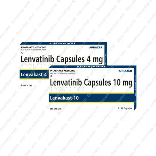 Lenvakast Lenvatinib 10 mg / 4 mg (Lenvima Genérico) 30 Cápsulas - Medicamento cánceres de tiroides, hígado y riñón