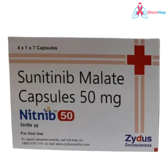 SUNITINIB 50 mg (Nitnib) x 28 Cápsulas