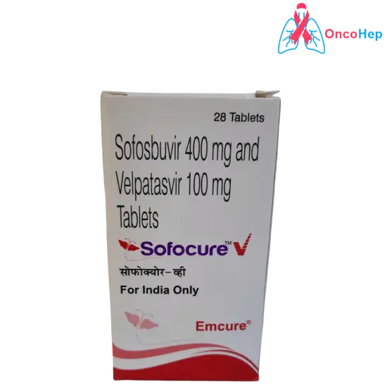Sofocure V Sofosbuvir 400mg + Velpatasvir 100mg (Epclusa Genérico) 28 Comprimidos - Medicamento Hepatitis C