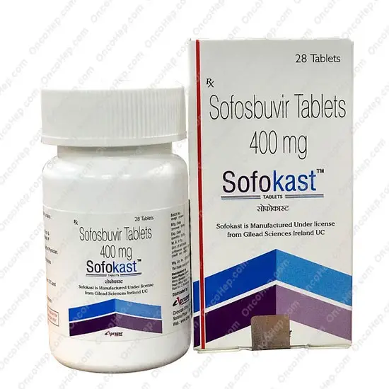 Sofokast Sofosbuvir 400mg (Sovaldi Genérico) 28 Comprimidos - Medicamento Hepatitis C
