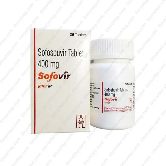 Sofovir Sofosbuvir 400mg (Sovaldi Genérico) 28 Comprimidos - Medicamento Hepatitis C