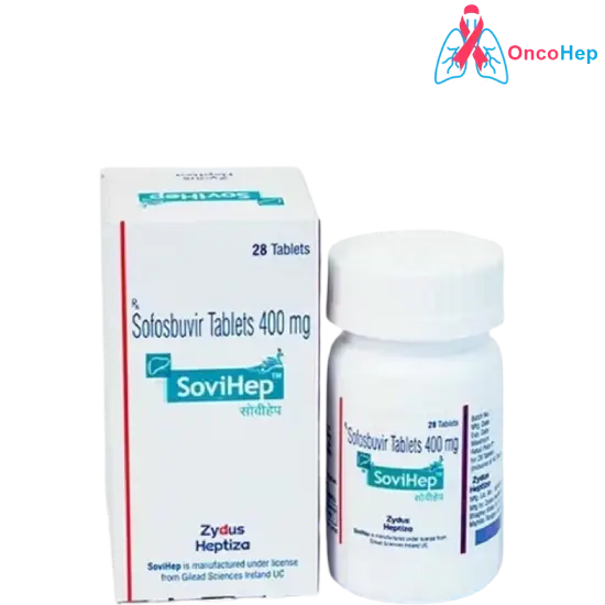Sovihep Sofosbuvir 400mg (Sovaldi Genérico) 28 Comprimidos - Medicamento Hepatitis C