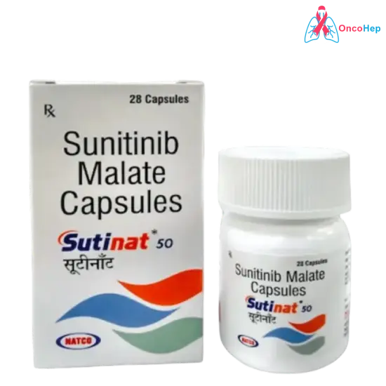 Sutinat Sunitinib 50mg (Sutent Genérico) 28 Cápsulas