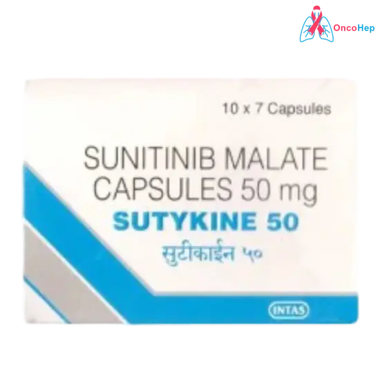 Sutykine Sunitinib 50mg (Sutent Genérico) 70 Cápsulas