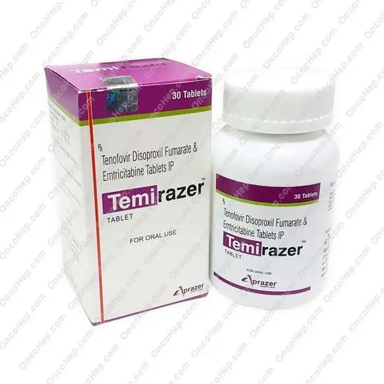 TENOFOVIR DISOPROXIL FUMARATO 300 mg y EMTRICITABINA 200 mg (Temirazer) x 30 Comprimidos