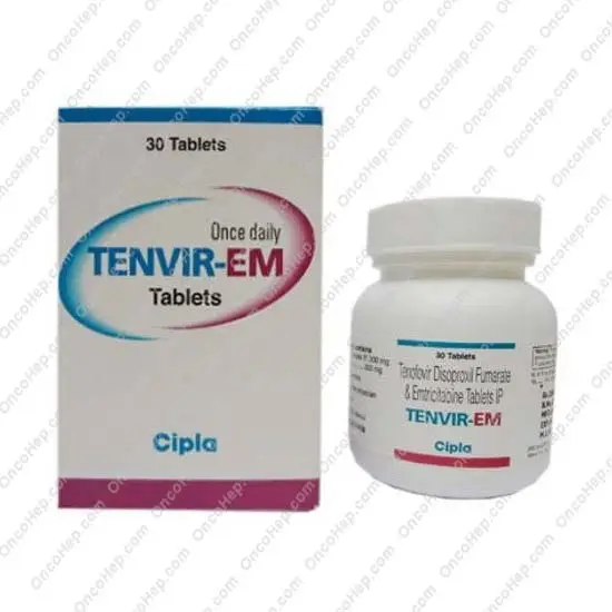 TENOFOVIR DISOPROXIL FUMARATO 300 mg y EMTRICITABINA 200 mg (Tenvir EM) x 30 Comprimidos