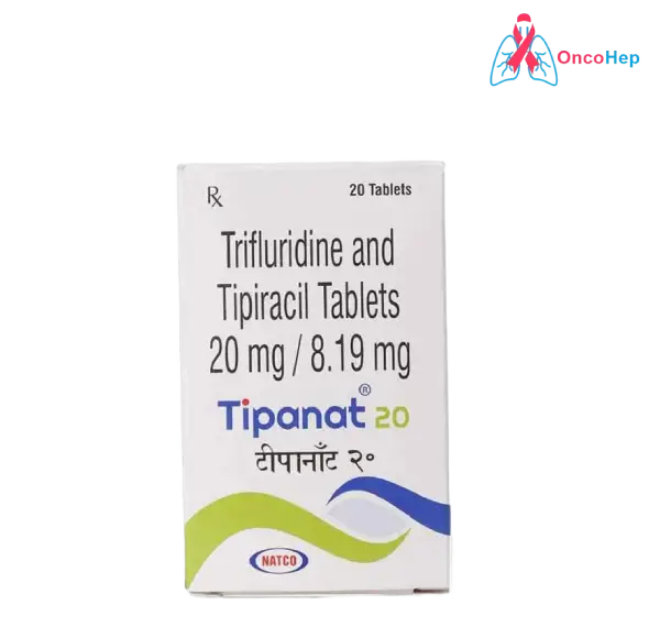 Tipanat 20 - Tipiracil 8.19 mg + Trifluridina 20 mg 20 Comprimidos - Medicamentos para los cánceres avanzados de colon y estómago