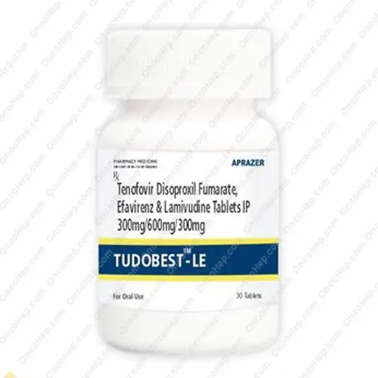 TENOFOVIR DISOPROXIL FUMARATO  300 mg, EFAVIRENZ 600 mg y LAMIVUDINA 300 mg (Tudobest Le) x 30 Comprimidos