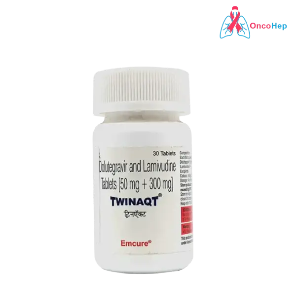 Twinaqt - Dolutegravir 50 mg + Lamivudina 300 mg (Dovato Genérico) 30 Comprimidos - Medicamento para la infección por VIH