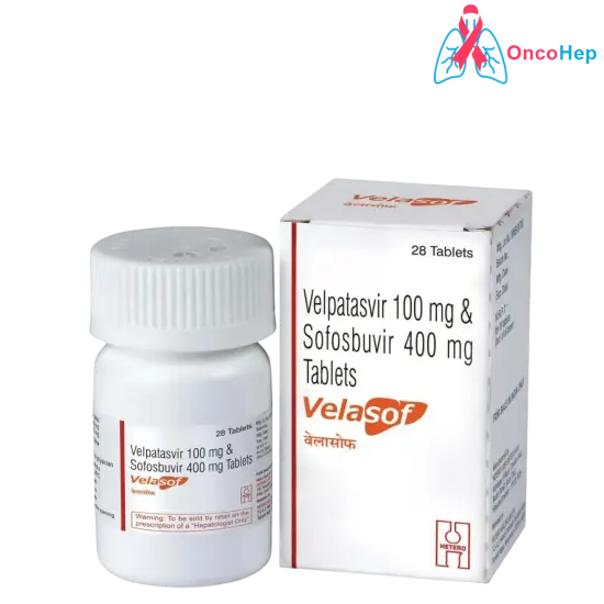 Velasof Sofosbuvir 400mg + Velpatasvir 100mg (Epclusa Genérico) 28 Comprimidos - Medicamento Hepatitis C