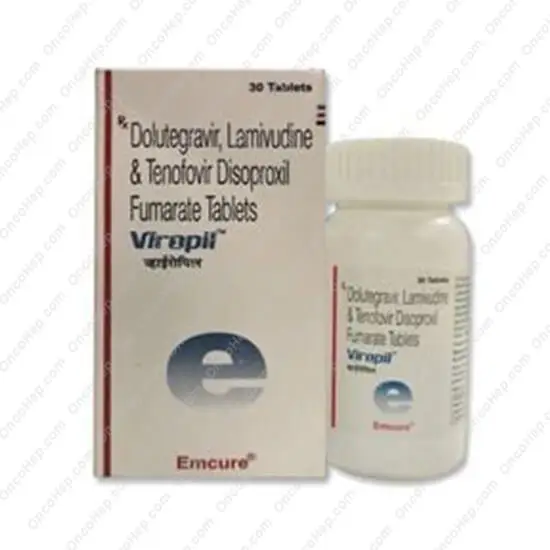 Dolutegravir 50 mg + Lamivudina 300 mg + Tenofovir Disoproxil Fumarato 300 mg (Viropil) x 30 Comprimidos