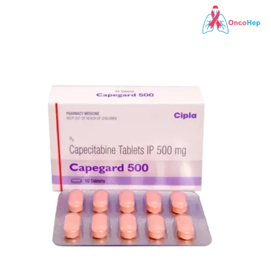 Capecitabina 500 mg (Capegard 500) x 10 Comprimidos – Medicamento para las cáncer de mama, cáncer de colon y recto