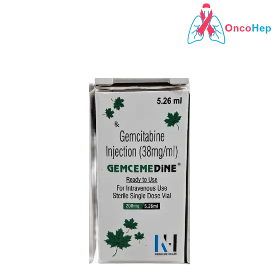 Gemcitabina 200 mg/5.26 mL (Gemcemedine) Inyección