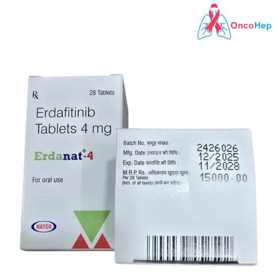 Erdafitinib genérico 4 mg (Erdanat) x 28 Comprimidos – Medicamento para el carcinoma urotelial avanzado o metastásico