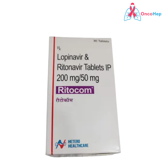 Lopinavir/Ritonavir genérica 200 mg/50 mg (Ritocom) x 30 Comprimidos – Medicamento para el tratamiento de la infección por VIH