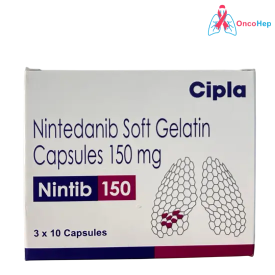 Nintedanib genérica 150 mg (Nintib) x 30 Cápsulas – Medicamento para el tratamiento de la fibrosis pulmonar idiopática