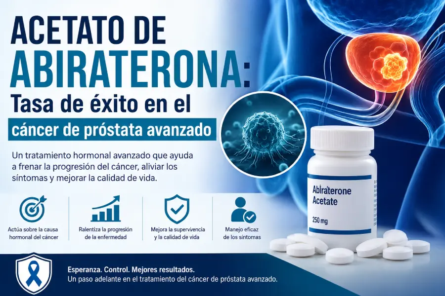 ACETATO DE ABIRATERONA: Tasa de éxito en el cáncer de próstata avanzado