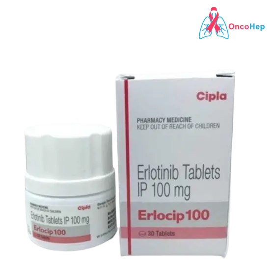 Erlocip Erlotinib 100mg (Generic Tarceva) 30 Tablets - Medicine for Lung and Pancreatic Cancer