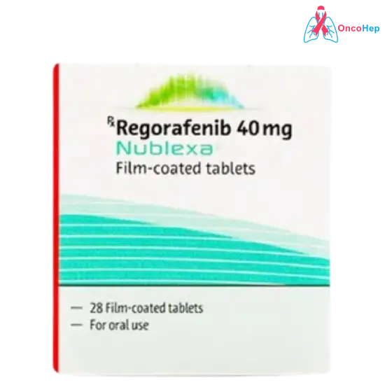 Nublexa Regorafenib 40mg (Generic Stivarga) 28 Tablets - Medicine for Metastatic colorectal cancer, gastrointestinal stromal tumors, and hepatocellular carcinoma