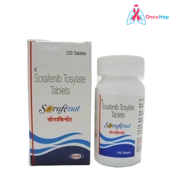 Sorafenat Sorafenib 200mg (Generic Nexavar) 120 Tablets - Medicine for Liver Cancer, Kidney Cancer and Thyroid Cancer