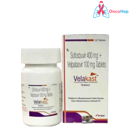 Velakast Sofosbuvir 400mg/Velpatasvir 100mg (Generic Epclusa) 28 Tablets - Medicine for Hepatitis C Virus