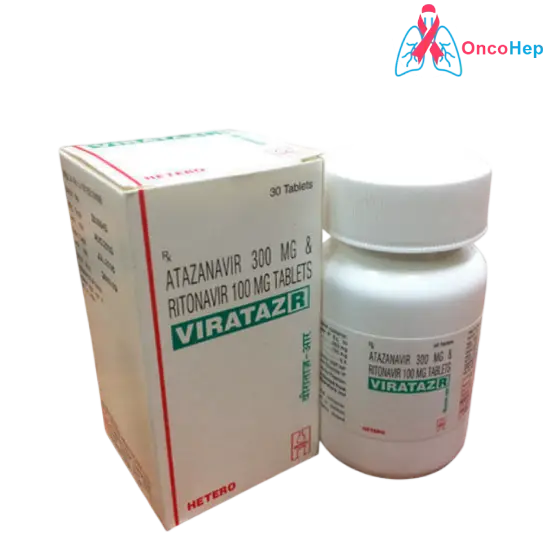 Virataz R Atazanavir 300mg + Ritonavir 100mg (Generic Reyataz) 30 Tablets - Medicine for HIV Infection