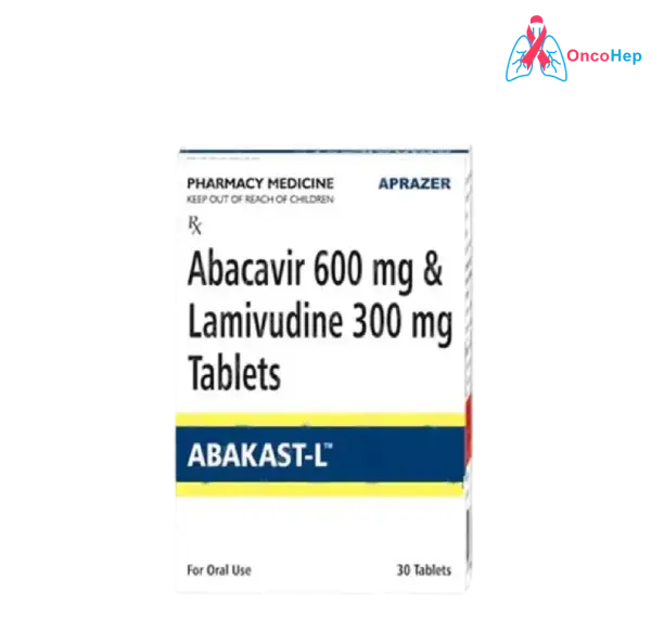 Abakast L Abacavir 600mg + Lamivudine 300mg (Generic Kivexa) 30 Tablets - Medicine for HIV