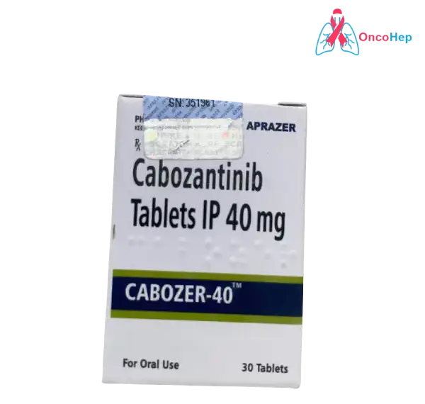 Cabozer Cabozantinib 40mg (Generic Cometriq) 30 Tablets - Medicine for kidney, liver, and thyroid cancer