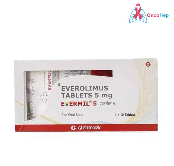 Evermil – Everolimus 5mg (Generic Afinitor) 10 Tablets - Medicine for neuroendocrine tumors, kidney cancer, and breast cancer