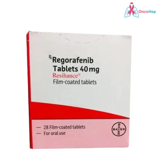 Resihance Regorafenib 40mg (Generic Stivarga) 28 Tablets - Medicine for Metastatic colorectal cancer, Gastrointestinal stromal tumors, and hepatocellular carcinoma