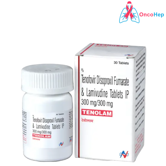 Tenolam Tenofovir Disoproxil Fumarate 300mg + Lamivudine 300 mg (Generic Cimduo) 30 Tablets - Medicine for HIV-1 Infection
