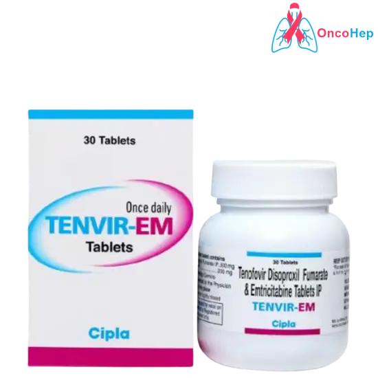 Tenvir EM Tenofovir Disoproxil Fumarate 300mg + Emtricitabine 200mg (Generic Truvada) 30 Tablets - Medicine for HIV-1 infection
