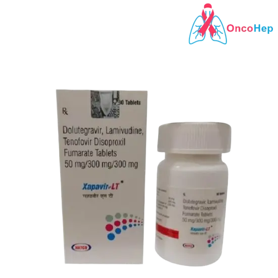 Dolutegravir, Lamivudine and Tenofovir Disoproxil Fumarate (Xapavir LT) x 30 Tablets